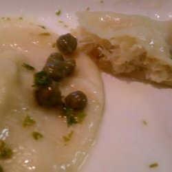 Crab Ravioli Filling With Lemon-Caper Butter recipe