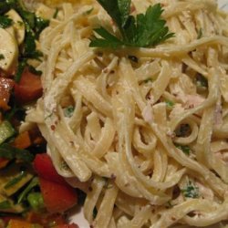 Linguine and Smoked Chicken With Mustard recipe