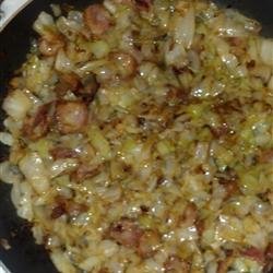 Fried Cabbage with Bacon, Onion, and Garlic recipe