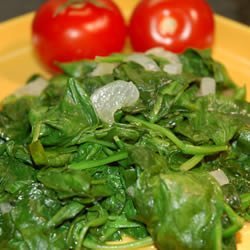 Fast and Easy Spinach with Shallots recipe