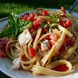 Fettuccini with Basil and Brie recipe