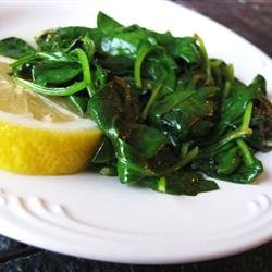 Buttery Lemon Spinach recipe