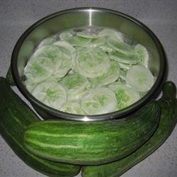 Creamed Cucumber Slices recipe