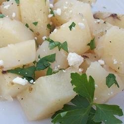 Greek Garlic-Lemon Potatoes recipe