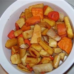 Roasted Root Vegetables With Apple Juice recipe