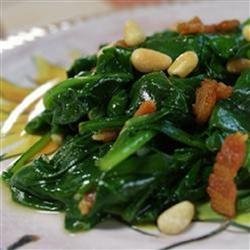 Spinach and Pine Nuts recipe