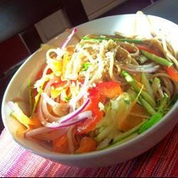 Cold Szechuan Noodles and Shredded Vegetables recipe