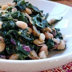 Greens with Cannellini Beans and Pancetta recipe