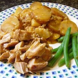 Pork Chops and Cheesy Scalloped Potatoes recipe