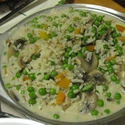 Mushrooms and Peas Rice recipe