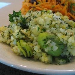 Persian Sabzi Polo (Herb Rice with Fava Beans) recipe