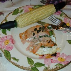 Spinach Salmon Roast With Feta and Ricotta recipe
