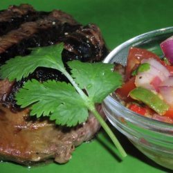 Steaks With Crunchy Salsa recipe