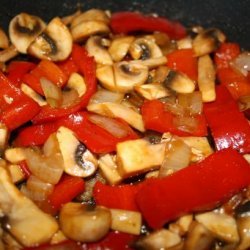 Sauteed Peppers and Mushrooms With Caramelized Onions recipe