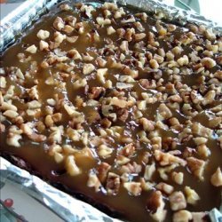 Brownie Caramel Walnut Bars recipe
