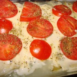 Really Easy Baked Sole Fish With Mozzarella and Tomato recipe