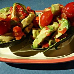 Avocado With Bell Pepper and Tomatoes recipe