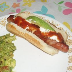 Bacon-Wrapped Hot Dogs With Avocado recipe