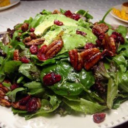 Cranberry Avocado Salad W/Sweet Balsamic Vinaigrette recipe