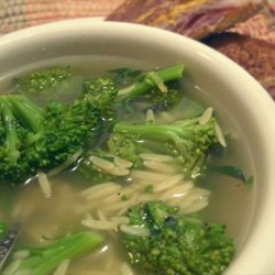 Broccoli, Pasta and Lemon Soup recipe