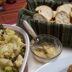 Roasted Cauliflower, Broccoli, and Garlic recipe