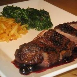 Duck Magret With a Blueberry Port Sauce recipe
