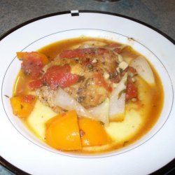 Braised Mediterranean Chicken With Polenta recipe