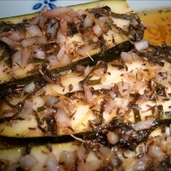 Grilled Herbed Zucchini Halves recipe