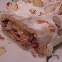 Almond Raspberry Cream Roll recipe