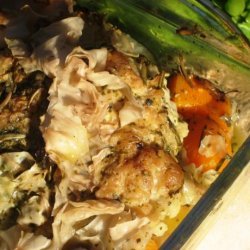 Cider Glazed Chicken and Cabbage recipe