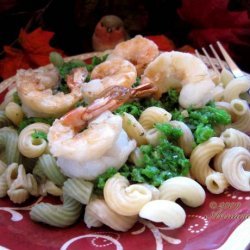 Shrimp Fusilli With Sweet-Pea Pesto recipe