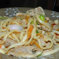 Soft Fried Shanghai Spicy Noodles with Shredded Pork recipe