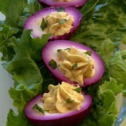 Southern-Style Beet Pickled Deviled Eggs recipe