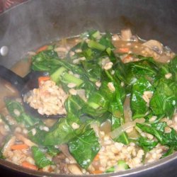 Mushroom Barley and Collards Soup recipe