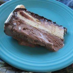 Frozen Chocolate Peanut Butter Ribbon Torte recipe