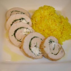 Chicken Roll-Ups With Goat Cheese and Arugula recipe
