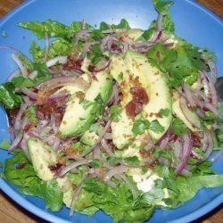 Avocado Salad With Black Olive Dressing recipe