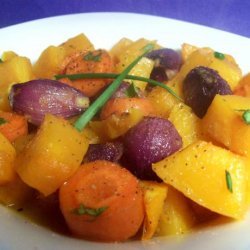 Tangerine and Cardamom Glazed Roasted Winter Vegetables recipe