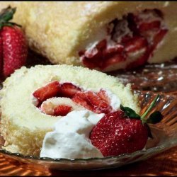 Strawberry Almond Cream Roll Recipe recipe