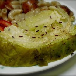 Sliced, Baked Cabbage recipe