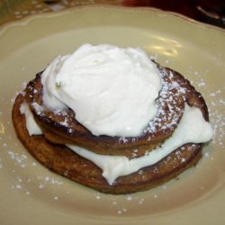 Ginger Pancakes With Lemon Cream Cheese Topping recipe