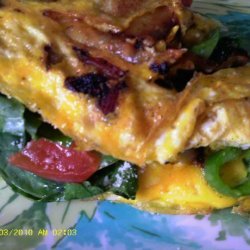Indian Spinach Cheese Omelet recipe