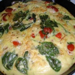 Frittata With Cherry Tomatoes and Baby Spinach recipe