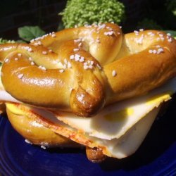 Cheese and Soft Pretzel Sandwich recipe