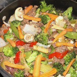 Vegetable and Beef Stir-Fry With Brown Rice recipe