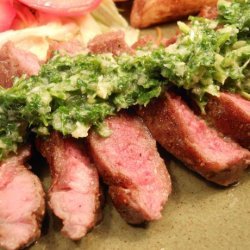 Cumin-Pepper Flank Steak With Horseradish Chimichurri recipe