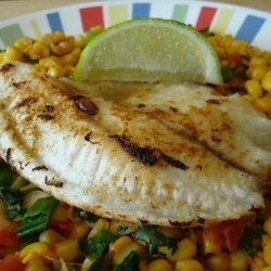 Cumin Fish & Roasted Corn Salsa (21 Day Wonder Diet: Day 10) recipe