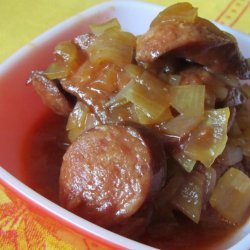 Slow Simmered Sweet and  Sour Kielbasa recipe