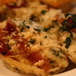 Stuffed Shells With Crispy Pancetta and Spinach recipe