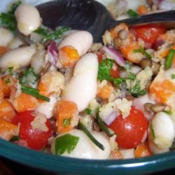Lentil, Garbanzo and Tomato Salad recipe